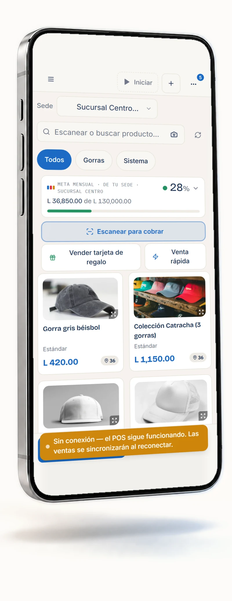 La caja de Macaw Suite en un teléfono, cobrando.